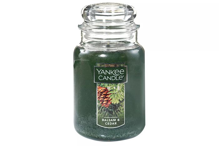 Yankee Candle's balsam and cedar