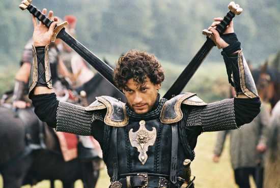 An image of Lancelot, portrayed by Ioan Gruffudd, in the movie *King Arthur*.