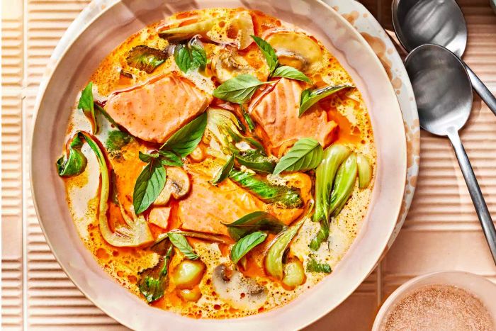 Curried Coconut Salmon Soup