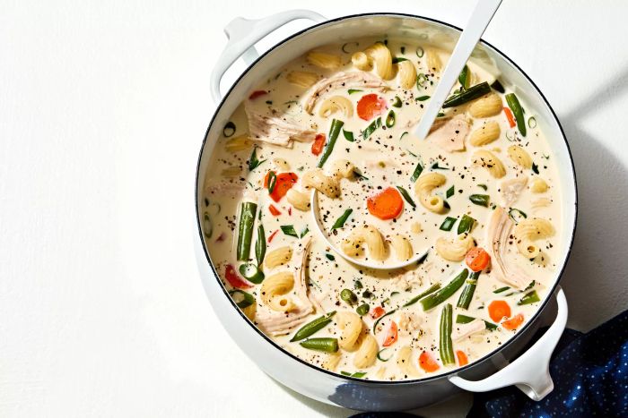 Creamy Veggie Chicken Noodle Soup