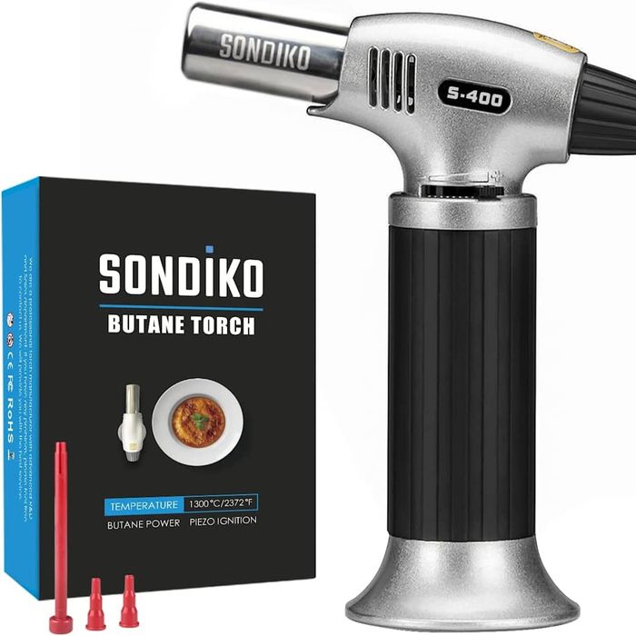 An image of the Sondiko butane torch is displayed
