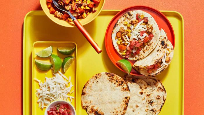EXTRA SHARP: Vegetarian Tacos With Sweet Potatoes and Corn