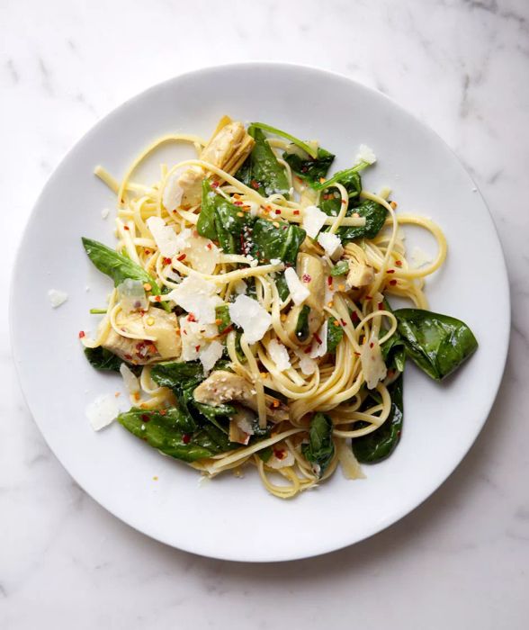 Quick and Simple Artichoke Pasta Toss