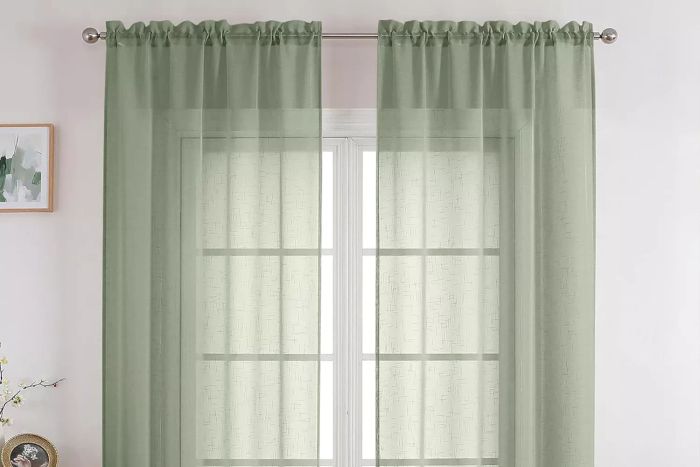 Sage Green Sheer curtains