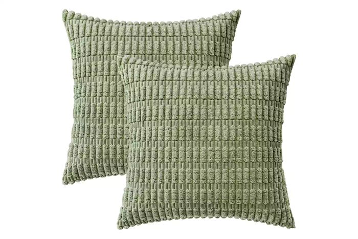 MIULEE Pack of 2 Corduroy Decorative Throw Pillow Covers