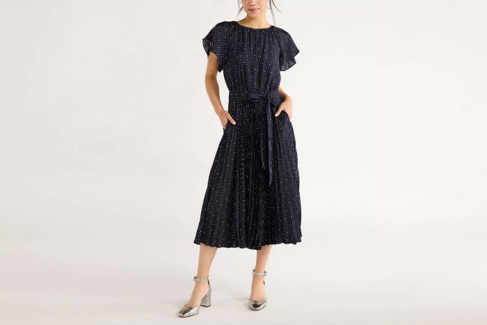 Walmart Free Assembly Women’s Pleated Midi Dress