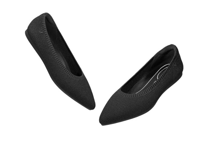 Vivaia Pointed-Toe Water-Resistant Ballet Flats