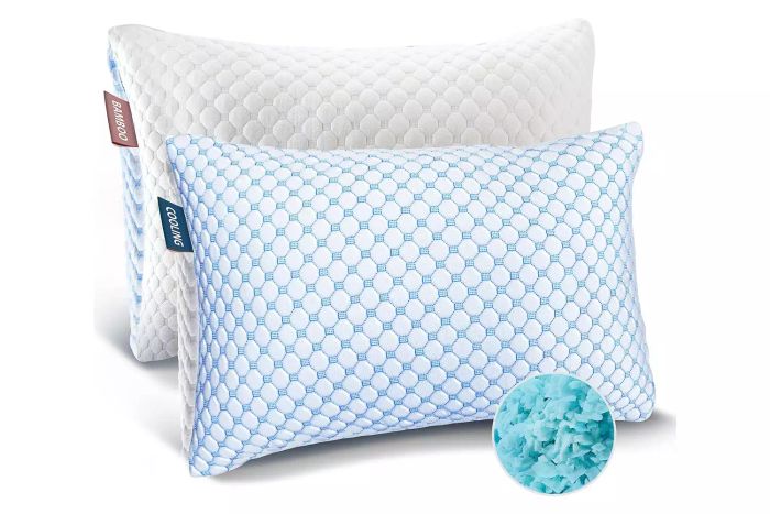 Nestl Cooling Pillow, Queen Size Set of 2, Shredded Memory Foam Pillows with Gel Infusion, Adjustable Cooling Pillows for Sleeping, Breathable Design, Includes Washable Removable Pillow Cover