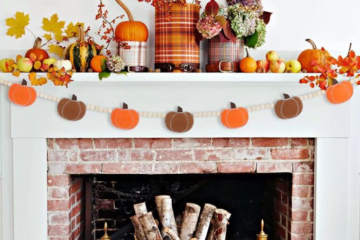 Felt Pumpkin Garland