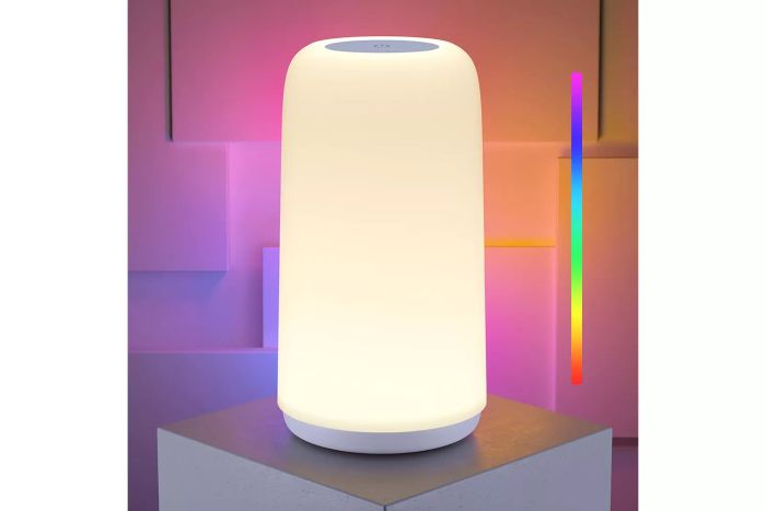 sleek touch-activated bedside lamp