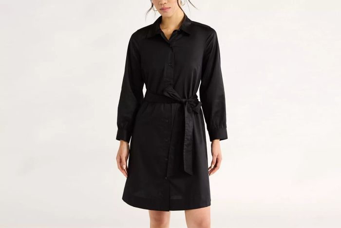 Walmart Free Assembly Women’s Belted Cotton Mini Dress