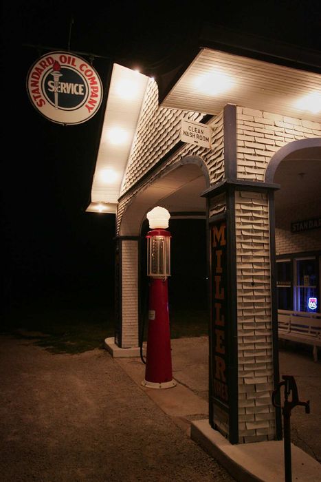 A 1932 Standard Oil station located on Route 66 in Illinois