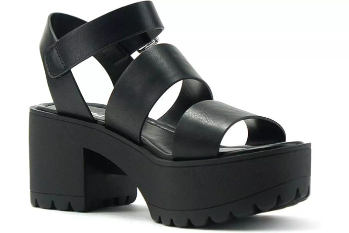 SODA Women’s Open Toe Block Heel