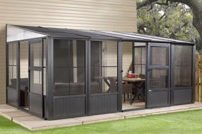 Sojag Outdoor 10' x 10' Charleston Wall-Mounted Solarium