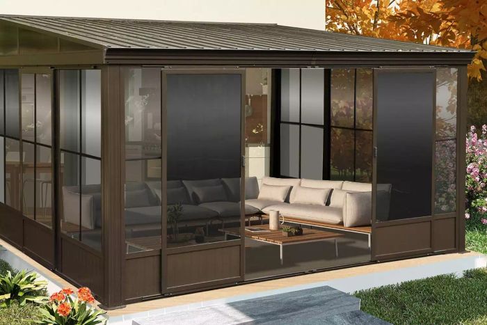 Domi 10x12FT Wall Mounted Sunroom