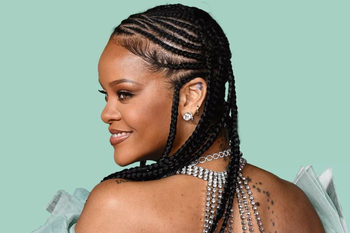 rihanna with fulani braids