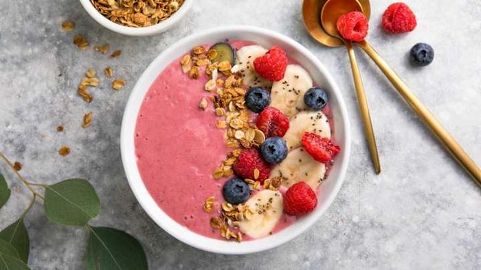An açai bowl smoothie.