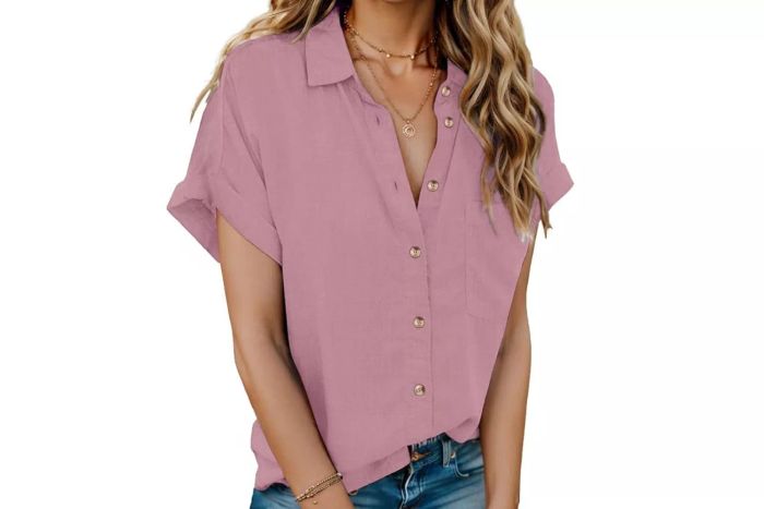 Linen short-sleeve shirt