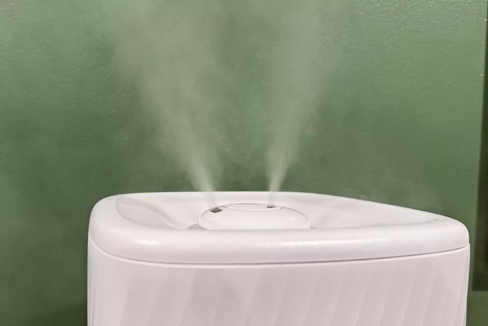 Steam is being released from the Miko Myst Ultrasonic Humidifier