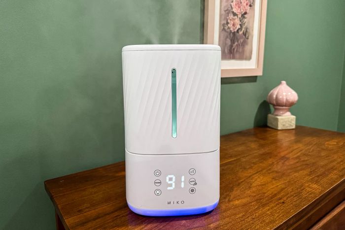 The Miko Myst Ultrasonic Humidifier placed on a table
