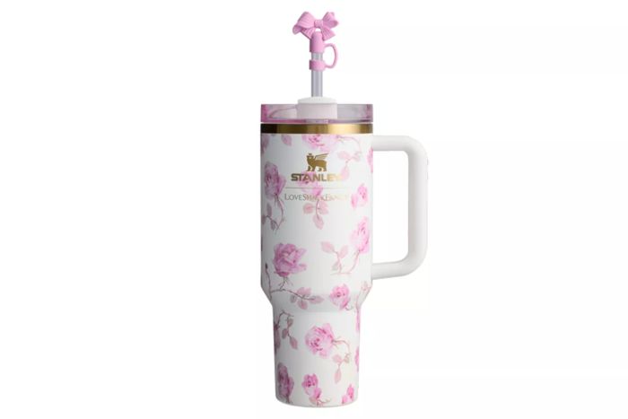 The 40oz Quencher H2.O Flowstate Tumbler in Ribbon Rosa