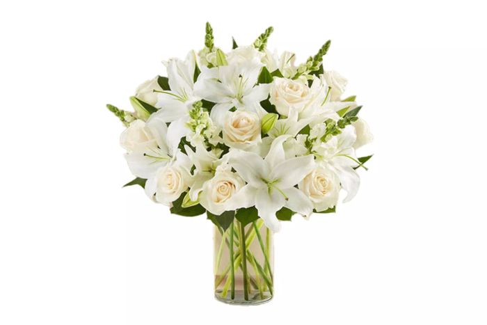 1-800 Flowers Classic All White Arrangement for Sympathy