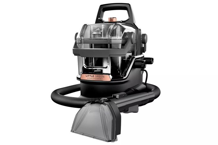 The BISSELL Little Green HydroSteam Multi-Purpose Portable Carpet and Upholstery Cleaner from Amazon delivers a deep clean with the convenience of portability, designed to tackle tough stains effortlessly.