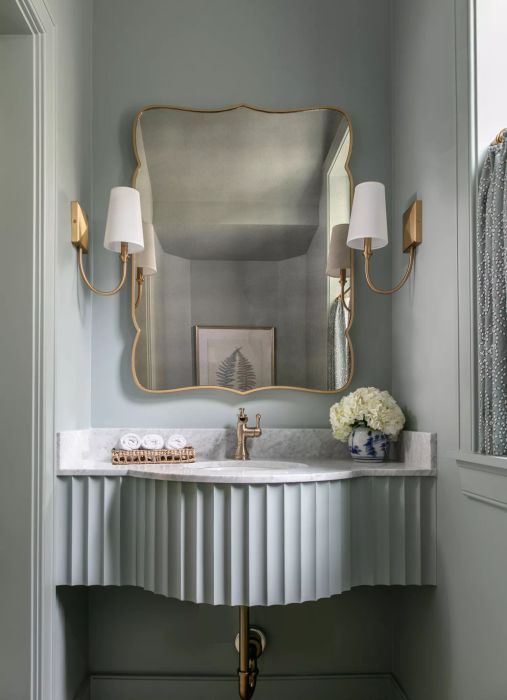 Fluted bathroom vanity