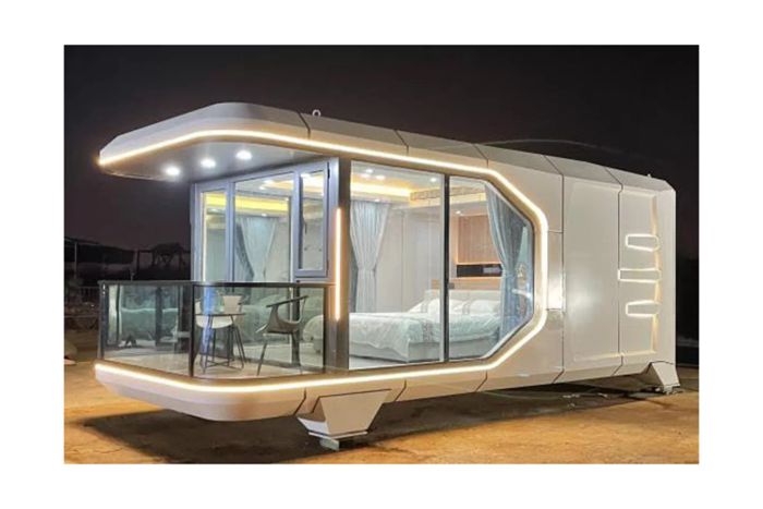 a portable luxury tiny home complete with a bathroom