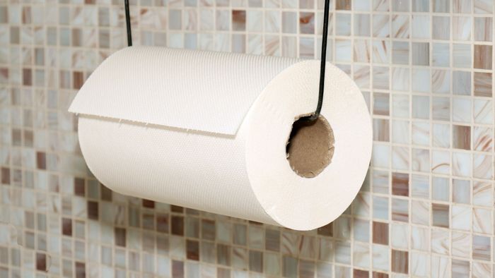 a fresh roll of paper towels