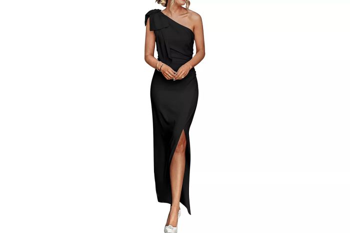 PRETTYGARDEN One Shoulder Long Formal Dress