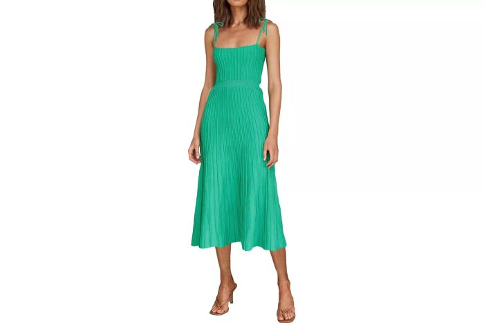 ARTFREE Ribbed Knit Summer Maxi Dress