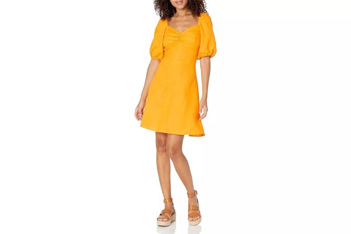 The Drop Women's Nala Twist-Front Linen Mini Dress on Amazon