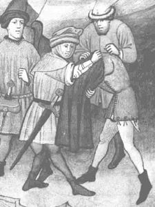 Sm 1430-40 Robbing Clothes - Bocaccio's Decameron - Doublet Tarrant17-1