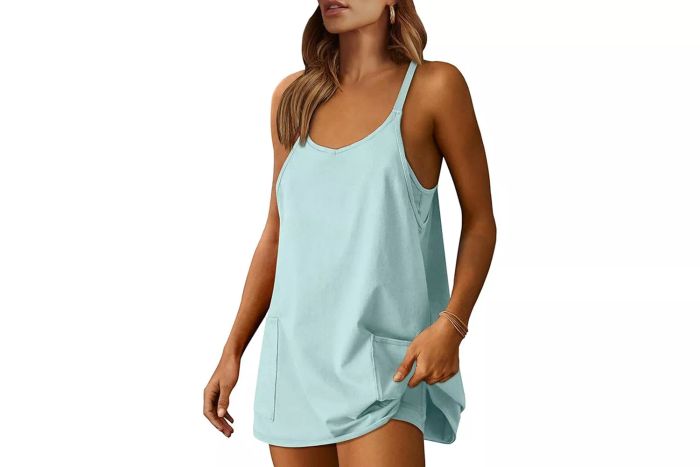 ANRABESS Women's Summer Mini Romper Dress