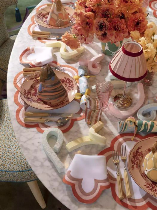 Tablescape featuring LED lamps