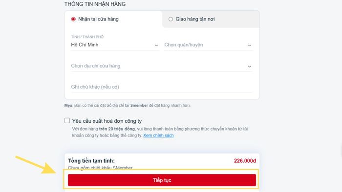 Hướng dẫn mua SIM 0914 mạng Vinaphone tại CellphoneS: Bước 3
