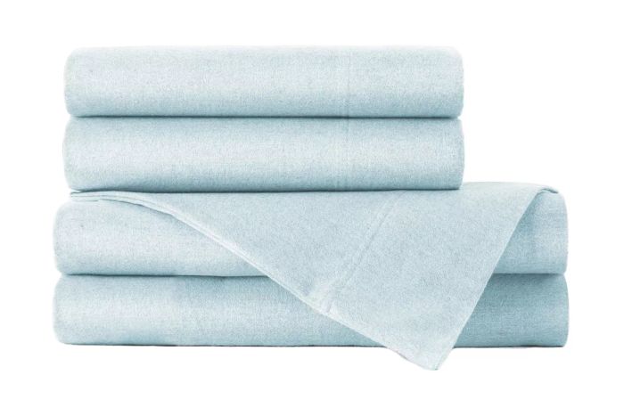Peacock Alley Egyptian Cotton Flannel Sheet Set offers a luxurious experience with its plush, high-quality cotton fabric that brings comfort and warmth to your sleep during colder months.