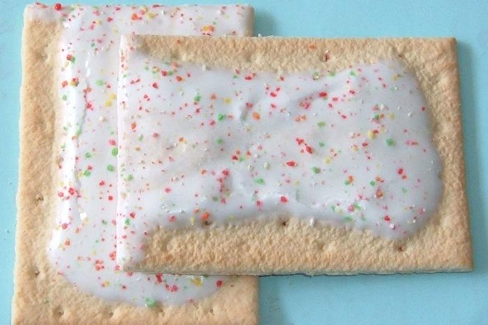 An image showing two strawberry Pop-Tarts.