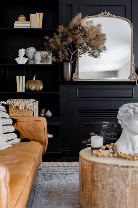 fall fireplace mantel decorations