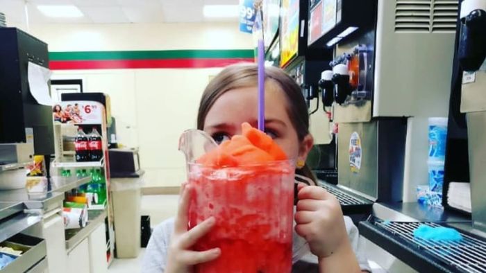 A 7-Eleven Slurpee enthusiast in 2016.
