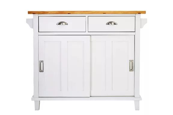 Crate & Barrel Belmont White Kitchen Island
