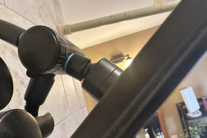A close-up view of the installation point on the DreamSpa Ultra-Luxury 9