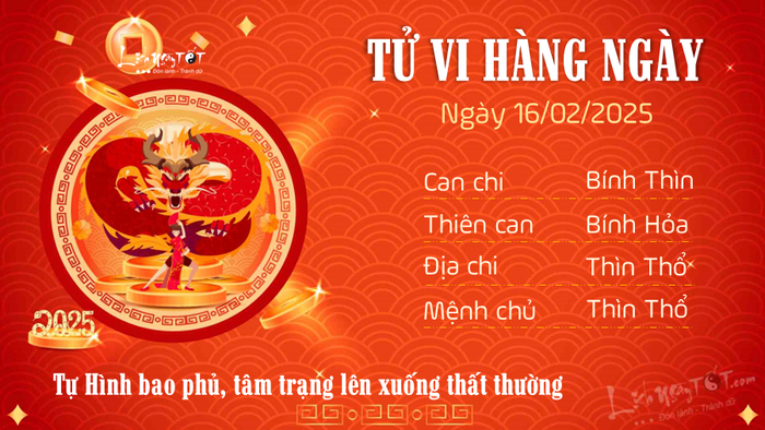 Tử vi ngày 16/02/2025 - Tuổi Thìn