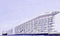 A metropolis floating on the ocean's surface