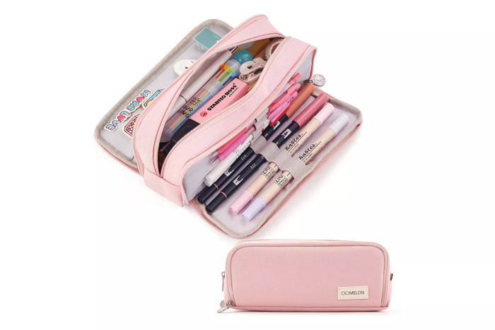 CICIMELON Large Capacity Pencil Case with 3 Compartments