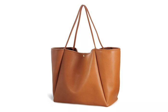 Amazon HOXIS Oversize Vegan Leather Tote Women Weekender Bag Shopper Handbag Travel Purse