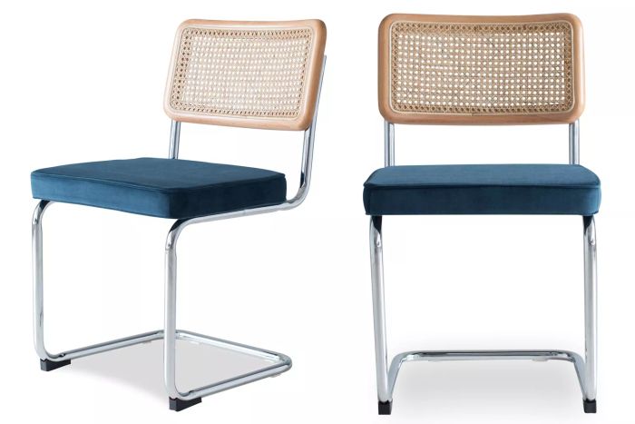 Edloe Finch Nora Dining Chair, Blue (Set of 2)