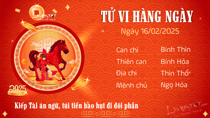 Tử vi ngày 16/02/2025 - Tuổi Ngọ