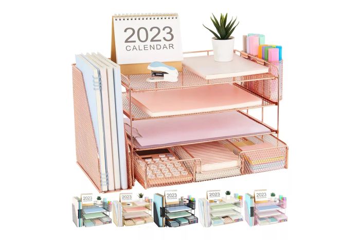 Gianotter Paper Letter Tray Organizer with File Holder
